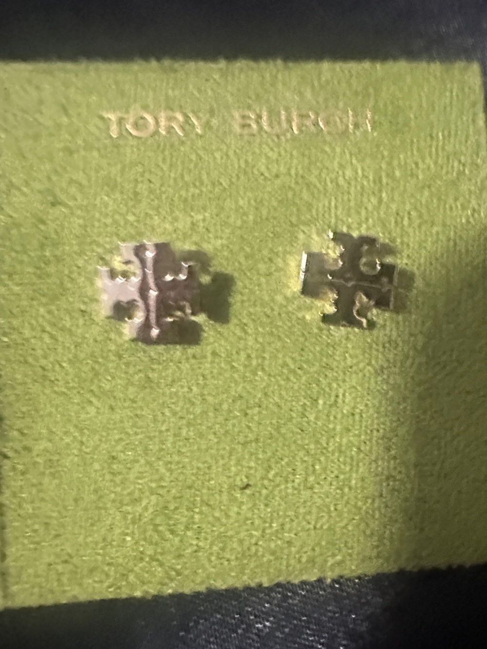 Tory Burch Gold Logo Stud Earrings